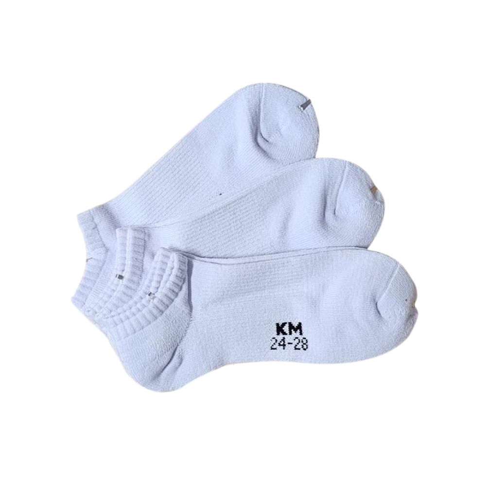 [Kaimei Cotton Industry] "Limited Time Promotion" 12 pairs of white MIT Taiwan-made sports air cushion ankle socks professional thickened towel bottom design perfect straps super fit, , large