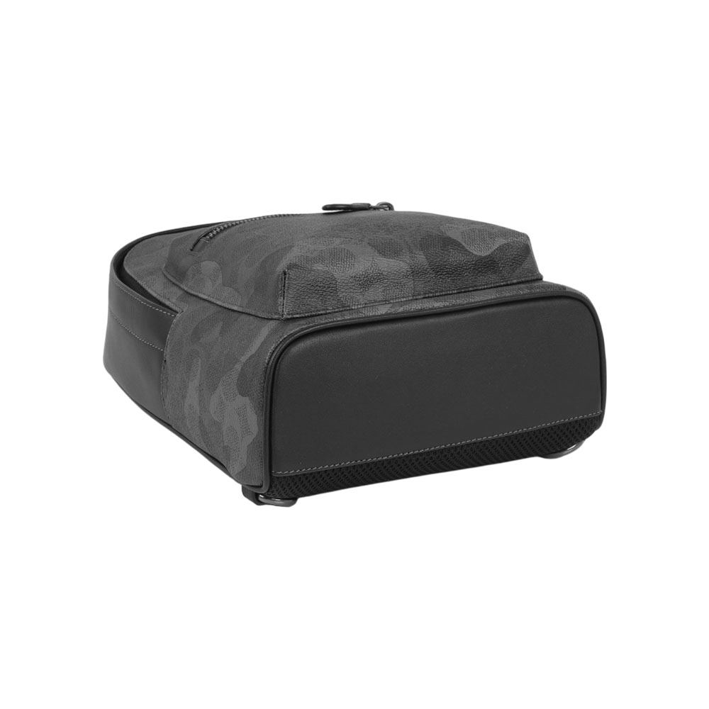 COACH West Pack 迷彩塗層拉鍊單肩背包(灰色), , large