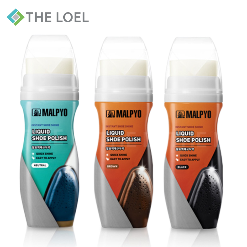 THE LOEL  Liquid Shoe Polish 75ml (Black +Brown+Neutral ) (3pc), , large