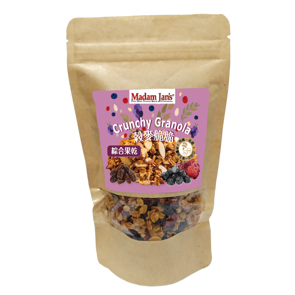 [茉莉芝]手工烘烤穀麥脆脆 - 綜合果乾 - 320g, , large