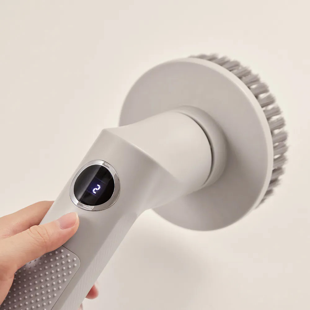 ARTISAN奧堤森 第三代USB兩用電動清潔刷 多功能 無線電動 清洗刷 清洗機 清洗高處 多刷頭 耐用 耐磨 暖月灰, , large