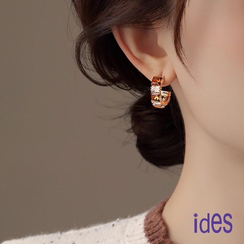 [ides愛蒂思] 輕珠寶時尚設計都會系列耳環/C圈高級咖, , large