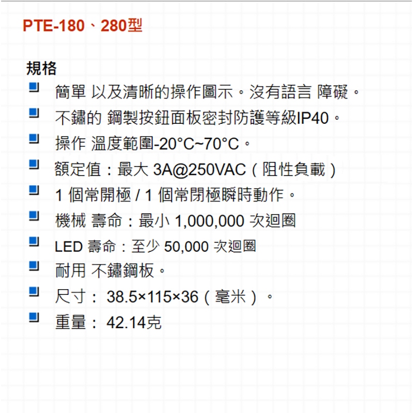昌運監視器 SCS PTE-280 開門按鈕(外出開關)接觸式按鈕, , large