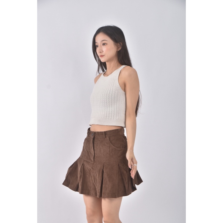 (M) hayknock韓牌絨布棕色短裙二手衣, , large