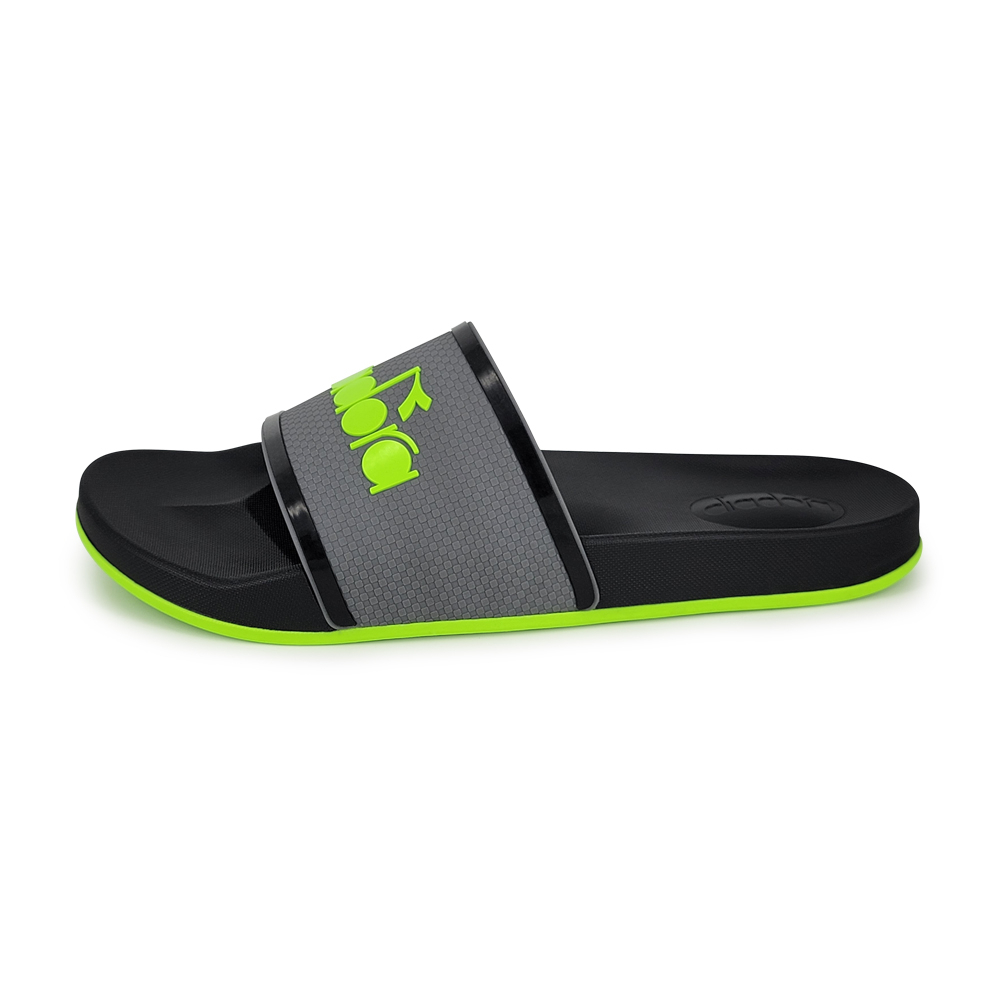 DIADORA迪亞多那 防水止滑運動拖鞋 男鞋 休閒 不吸汗 柔軟 吸衝 舒壓 足弓支撐 耐穿 耐磨 止滑 灰紅 黑綠, 灰紅,28, large