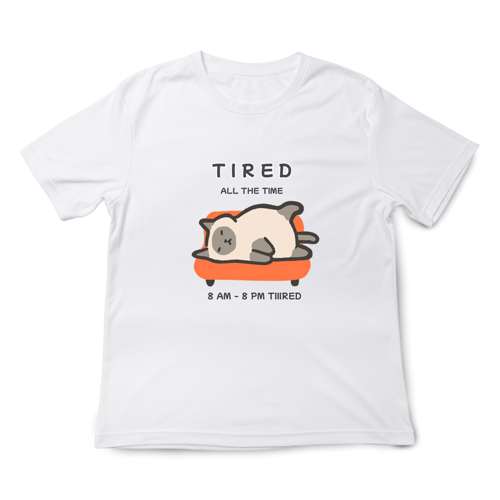 JZ TEE Siamese Cat-Weary Graphic Tee, , large