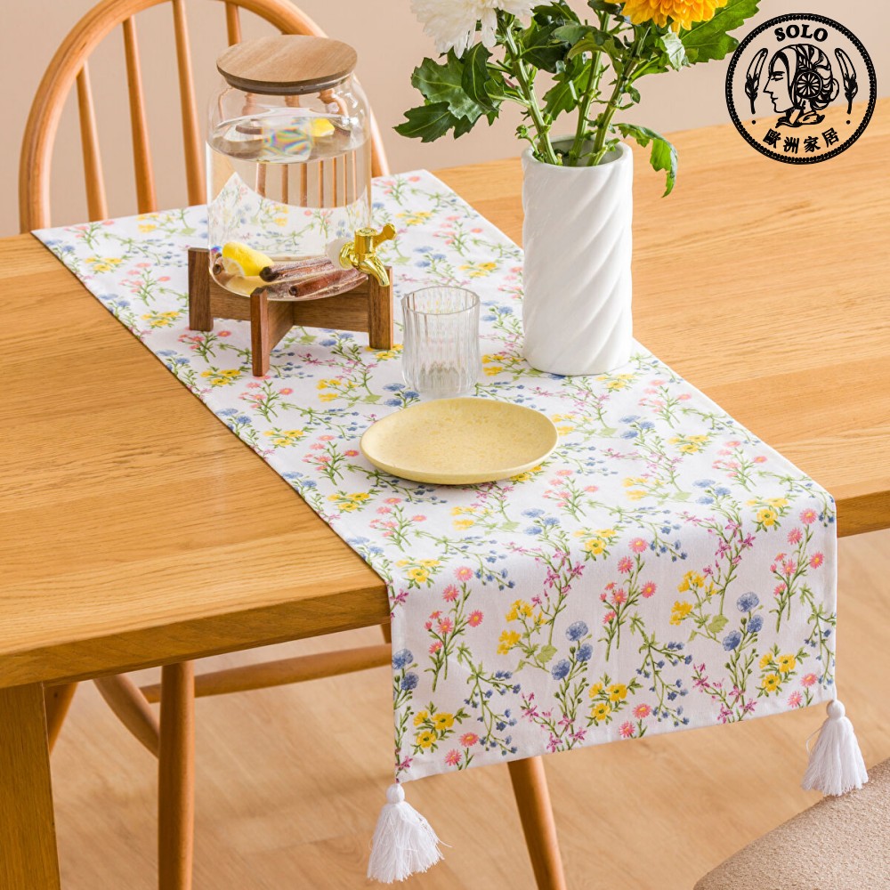 【SOLO歐洲家居】LCW Home 40x120cm 繽紛田園花卉餐墊 桌旗 桌布, , large