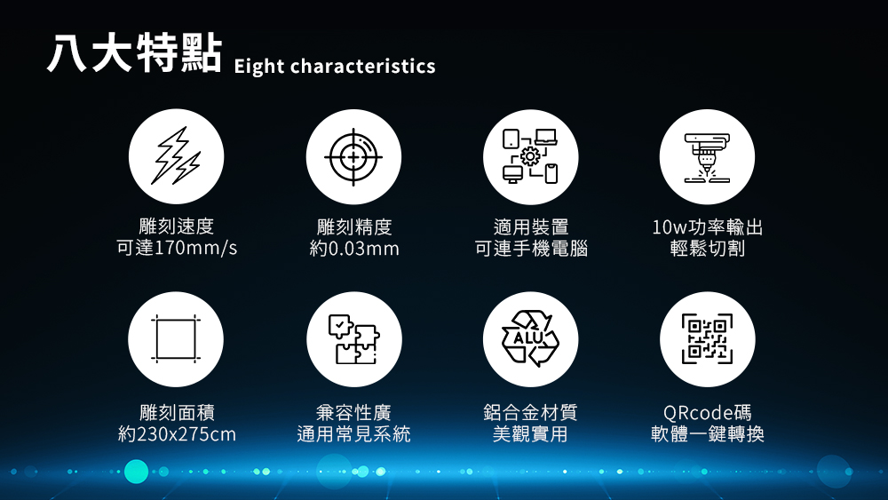 [HANLIN]-10WL3S 簡易自動對焦10W雷射雕刻機 雕刻 切割 木頭, , large