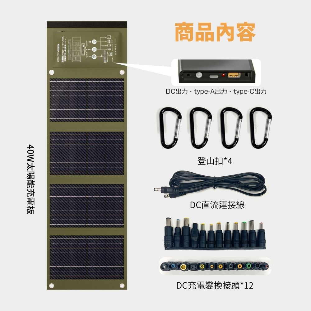 【emirai】High Mobility 40W Foldable Adventure Solar Panel, , large