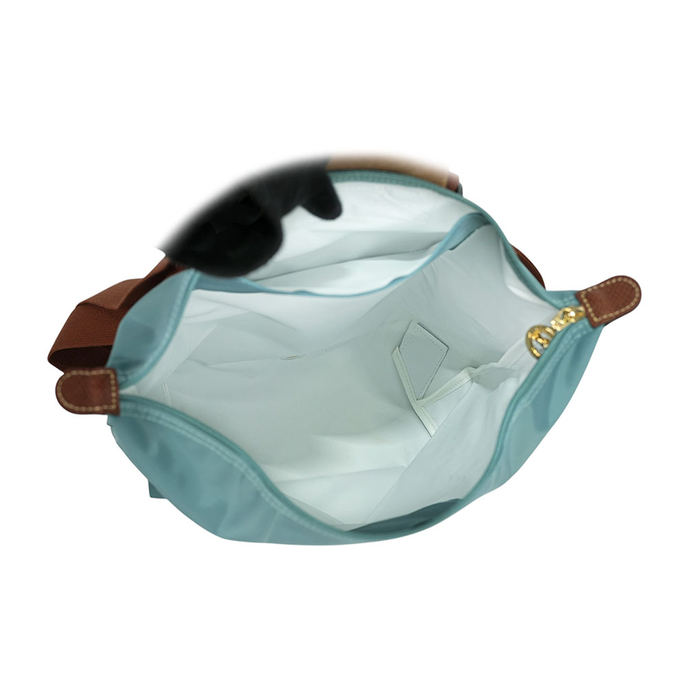 LONGCHAMP Le Pliage Original M 再生帆布中型折疊後背包/尤加利色, , large