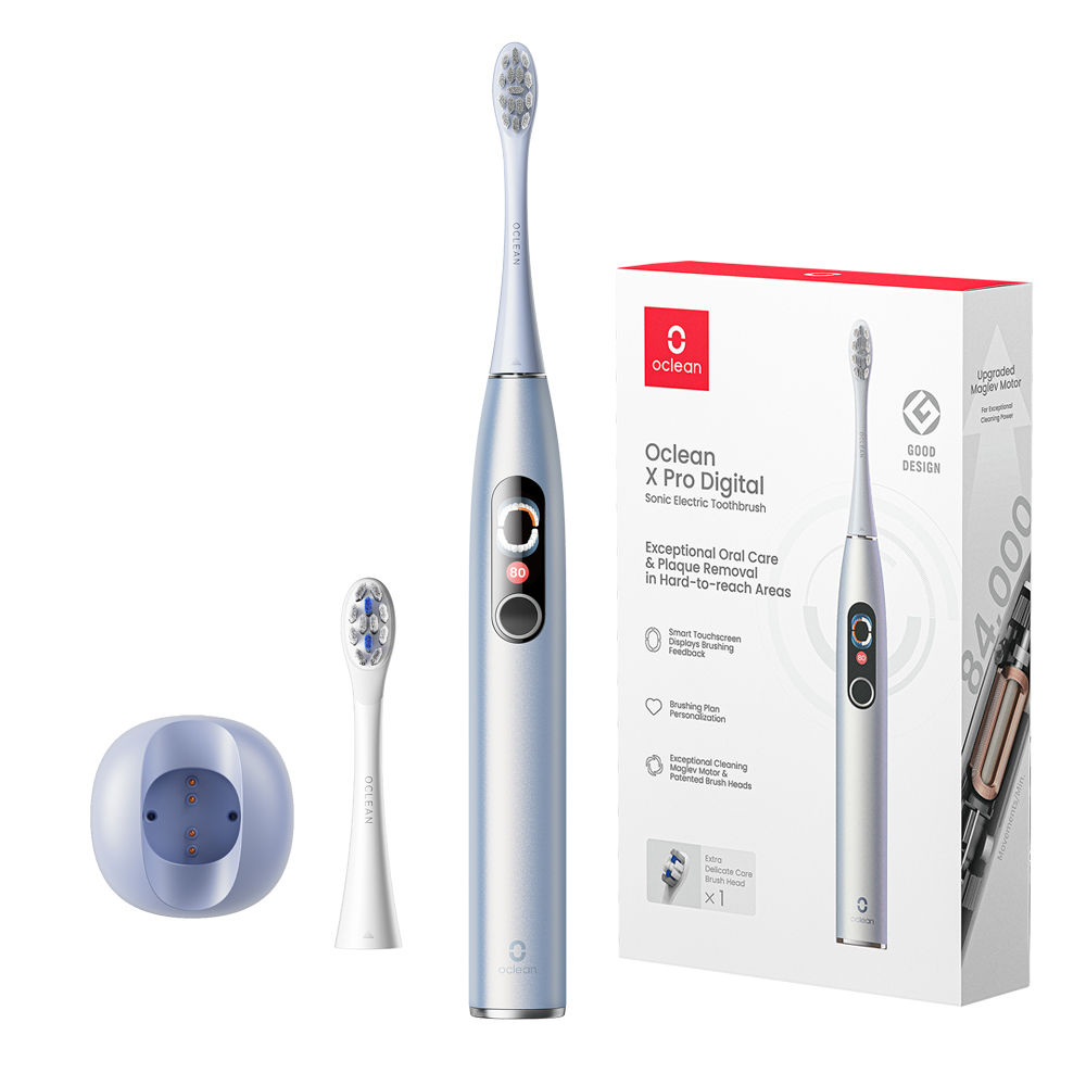 [歐可林] Oclean X Pro Digital APP觸控智能音波電動牙刷(幻彩銀), , large