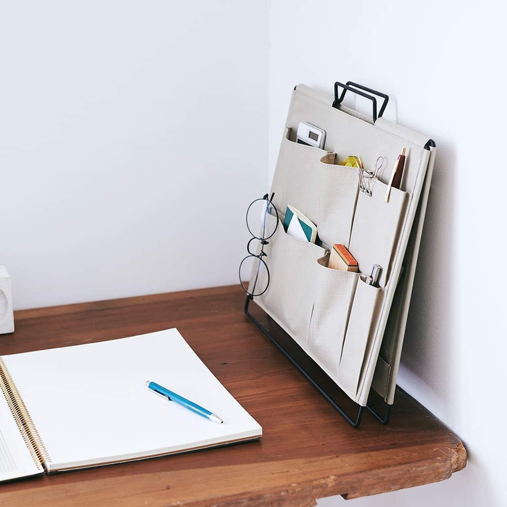 【KING JIM】SPOT TOOL STAND 桌上型可折疊雙面收納架 (KSP001D)黑色, , large