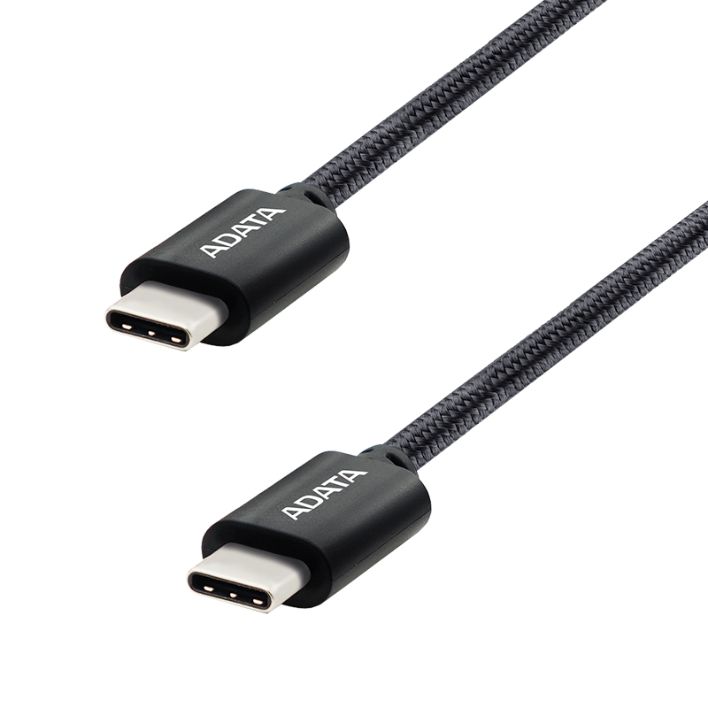 【ADATA 威剛】USB-C to USB-C 黑色 充電傳輸線 編織線 長度 200cm, , large