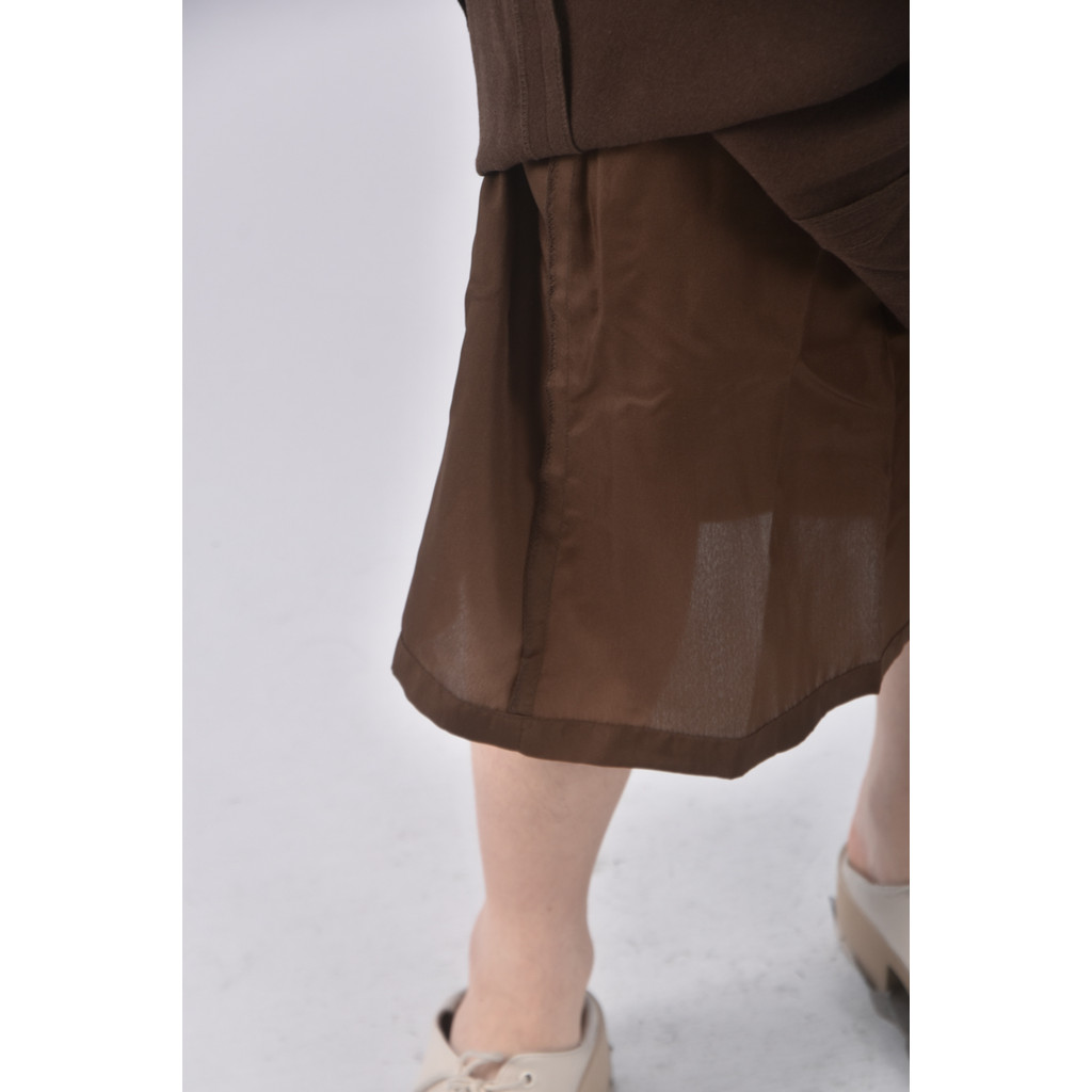 (S) tfc羊毛簡約棕色長裙二手衣, , large