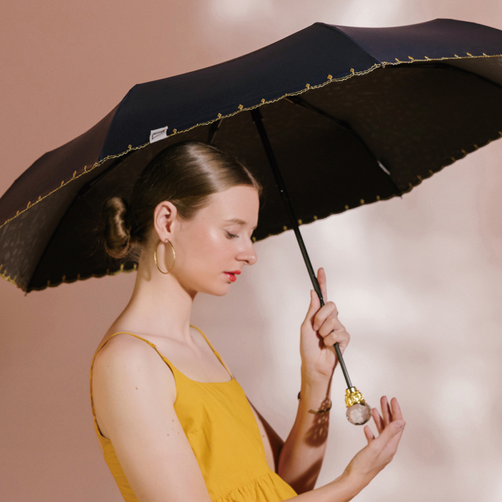 【boy】Sun Shade Crystal Embroid Umbrella- Classic Victoria, , large
