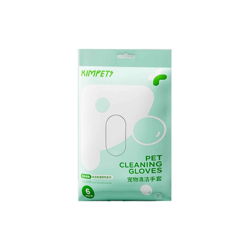 摩達客寵物-狗貓清潔免洗手套型濕巾-櫻花味6片裝*2包-乾洗擦澡除臭按摩遛狗後擦拭, , large