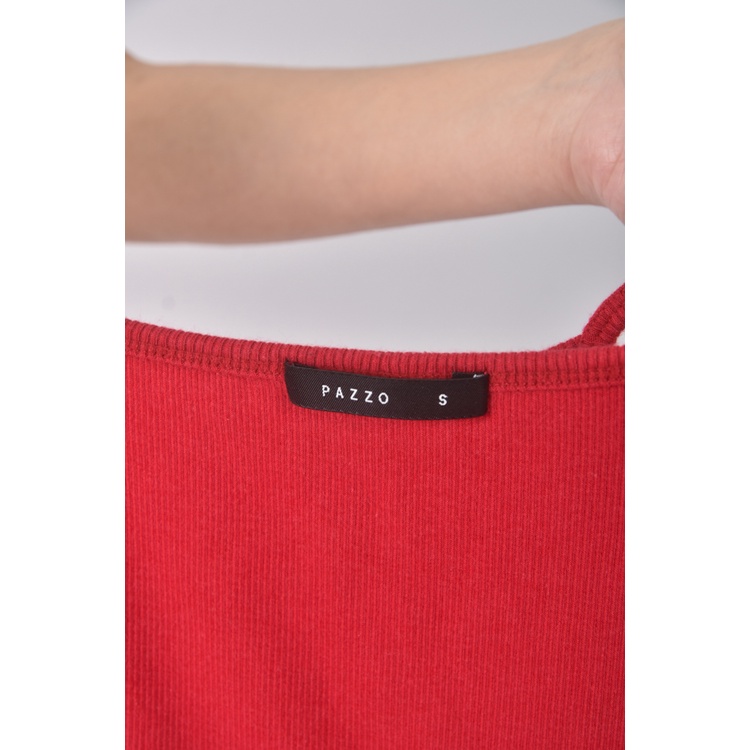 (S) pazzo質感吊帶紅色上衣二手衣, , large