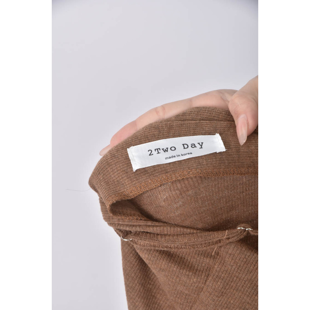 (XS（含）以下) 2 two day質感收腰棕色綁帶洋裝二手衣, , large