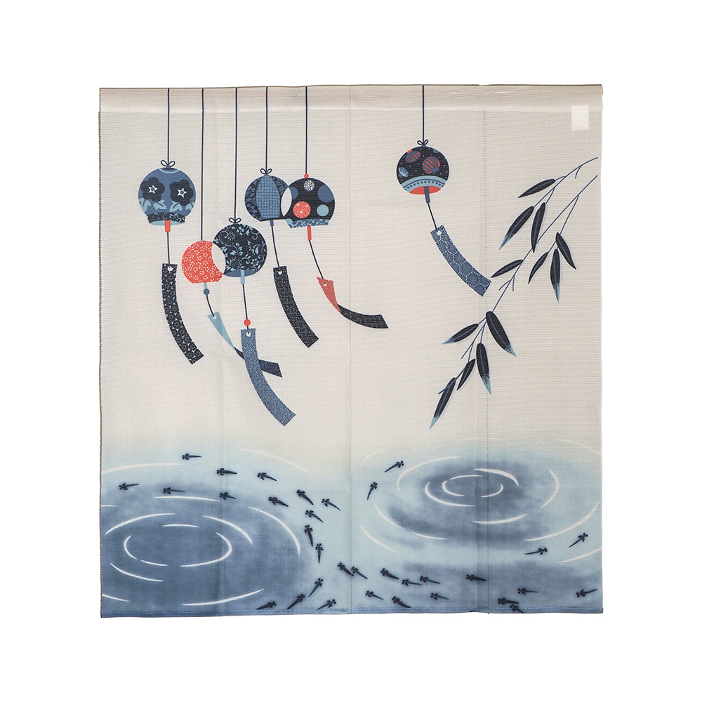 針織中門簾-85x90cm-日式風鈴-2條