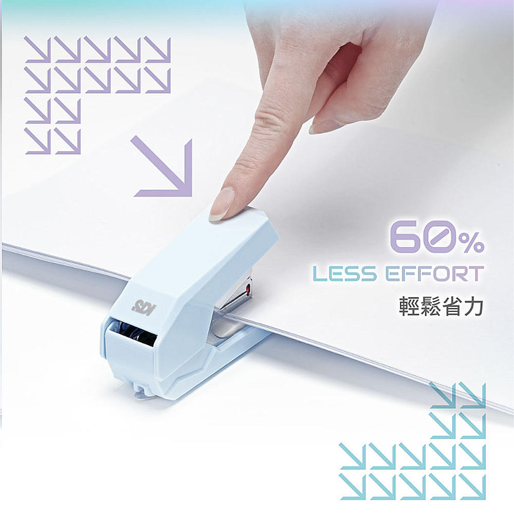 【龍品文創】手牌SDI  1249P 平針省力十號雙訂機-粉藍-1個入, , large