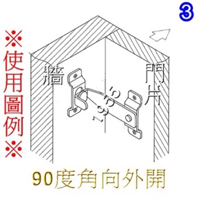 (1955city) 6113 多角度新型專利門扣 打掛 門栓 【不銹鋼表面55mm小】, , large