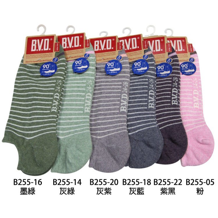 【BVD】低口直角細紋男襪<灰藍>B255 男襪 短襪, , large