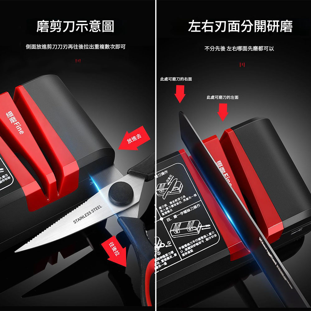 Red and black model - 110V electric knife sharpener (main unit only), , large