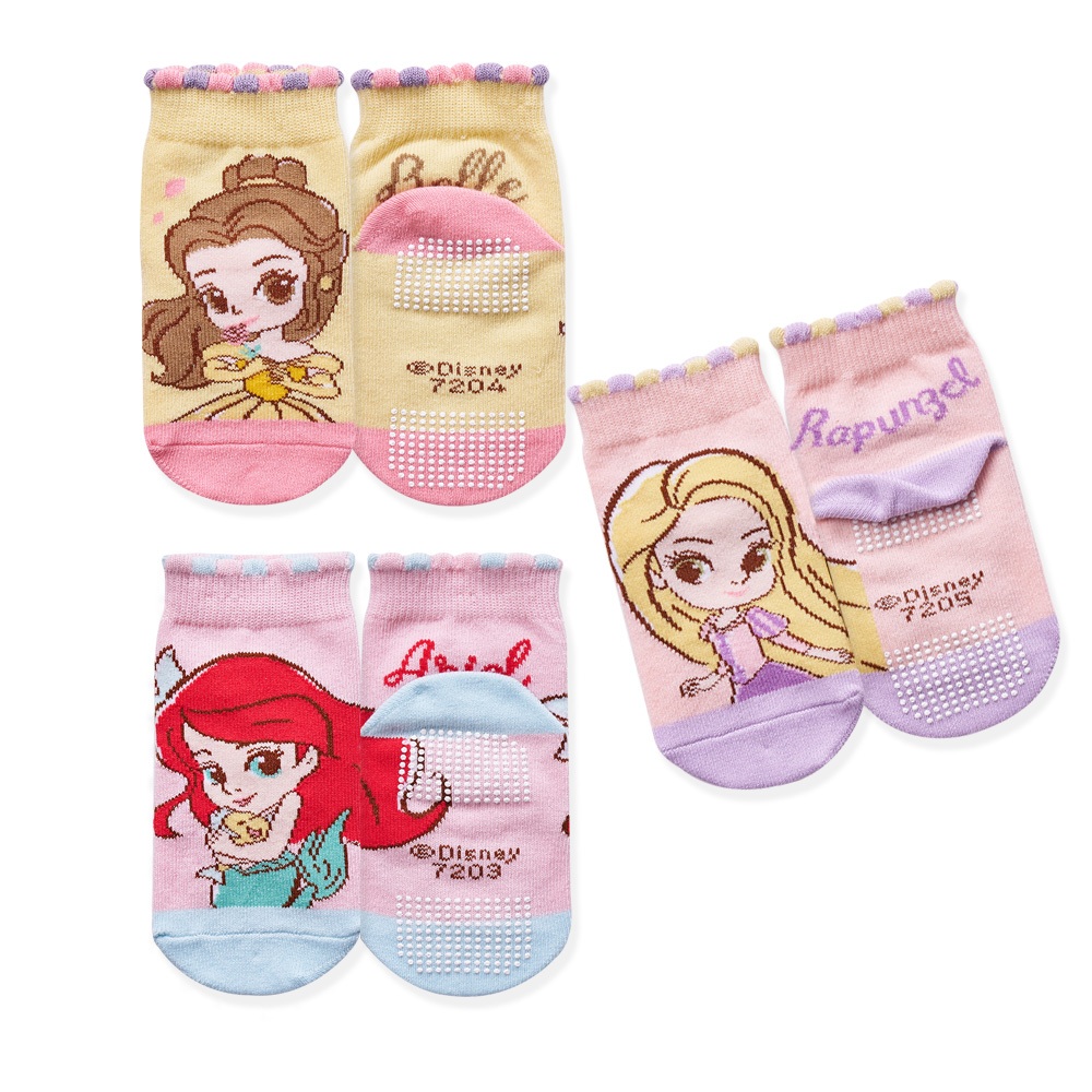 (多款)Disney 迪士尼公主直版襪【旺達棉品】PR-A203~PR-A205, , large