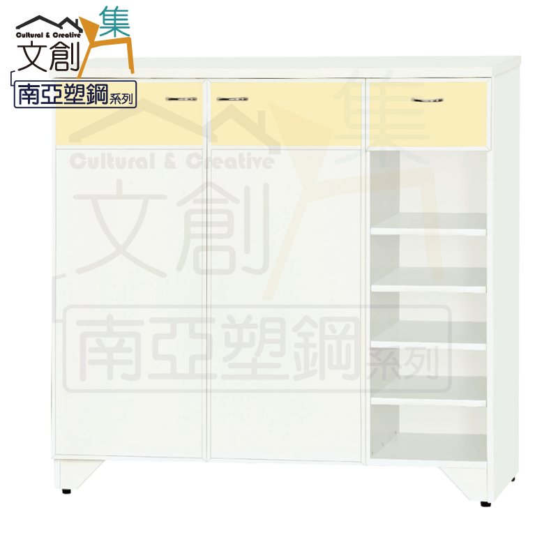 【文創集】妮可 環保3.6尺南亞塑鋼二門單抽鞋櫃(客約商品), , large