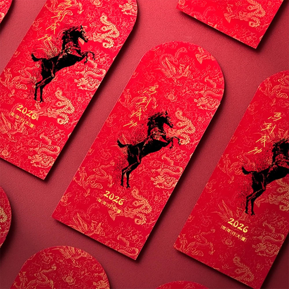 1A 2026 馬年 中式 紅包袋 馬到成功 10張入 /包1805