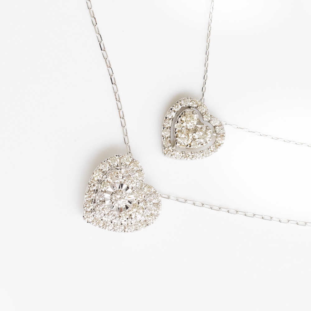 【真鑽項鍊】A'jane 18K白金 戀心之耀真鑽項鍊 A032510-001, , large