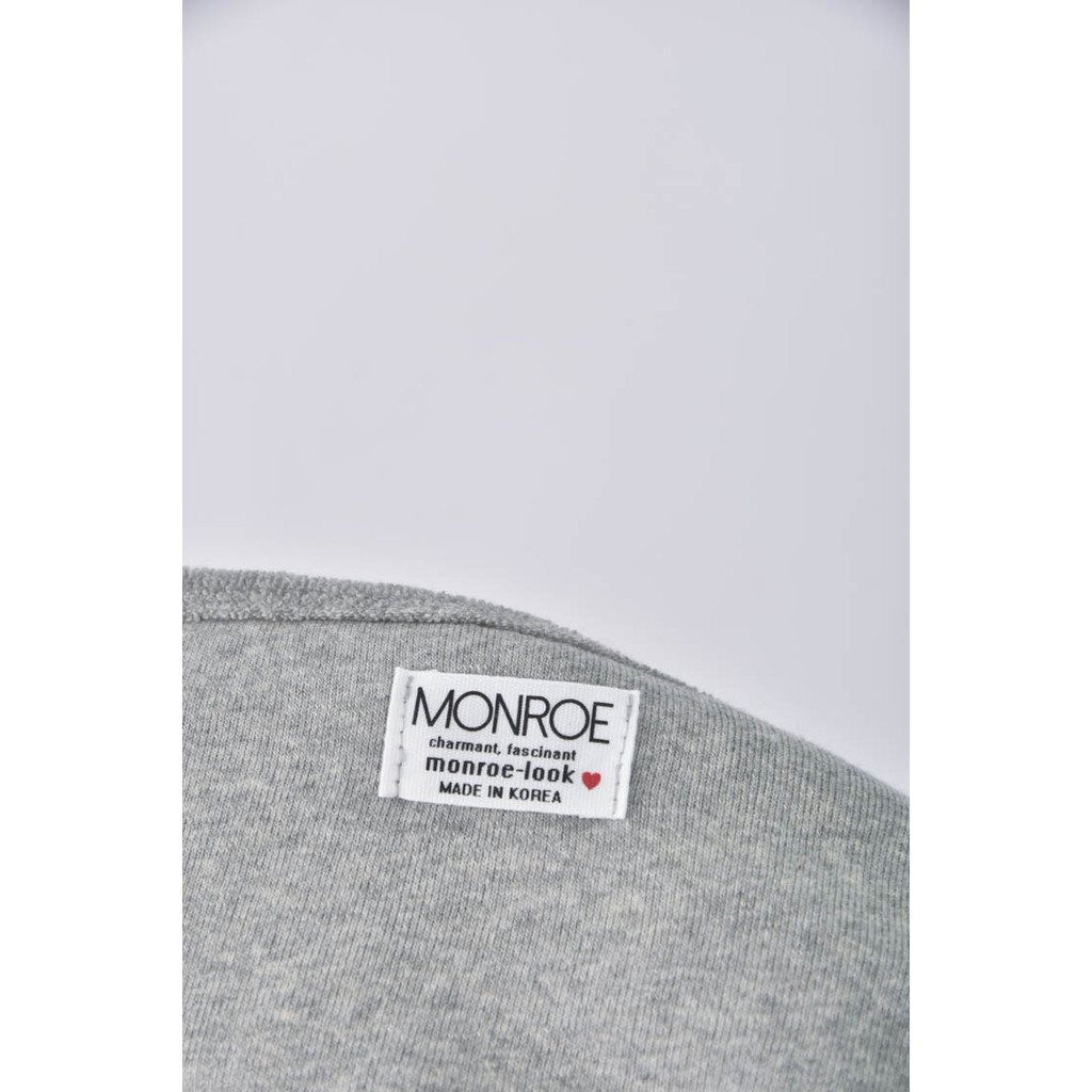 (S) monroe韓牌修身短版細肩帶灰色上衣二手衣, , large