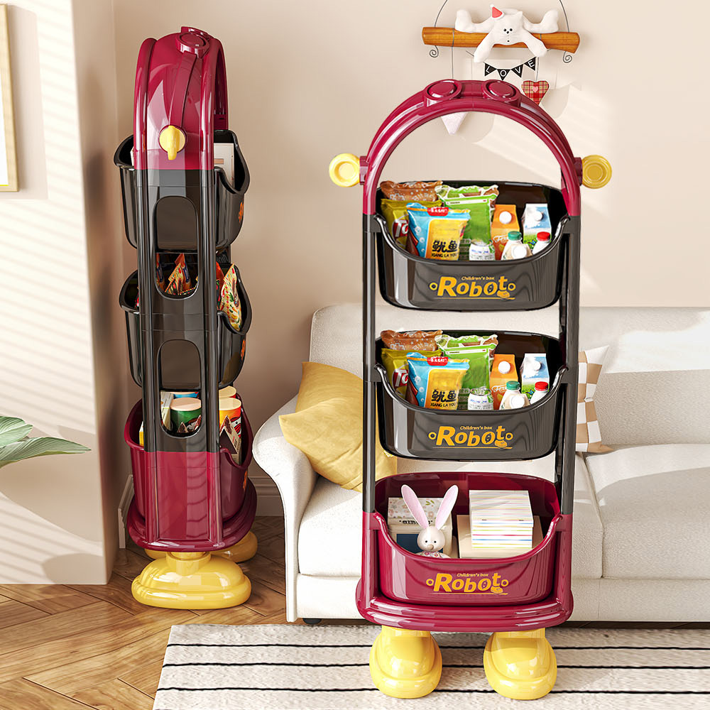 【AOTTO】多巴胺童趣三層收納置物架(AS-215), , large