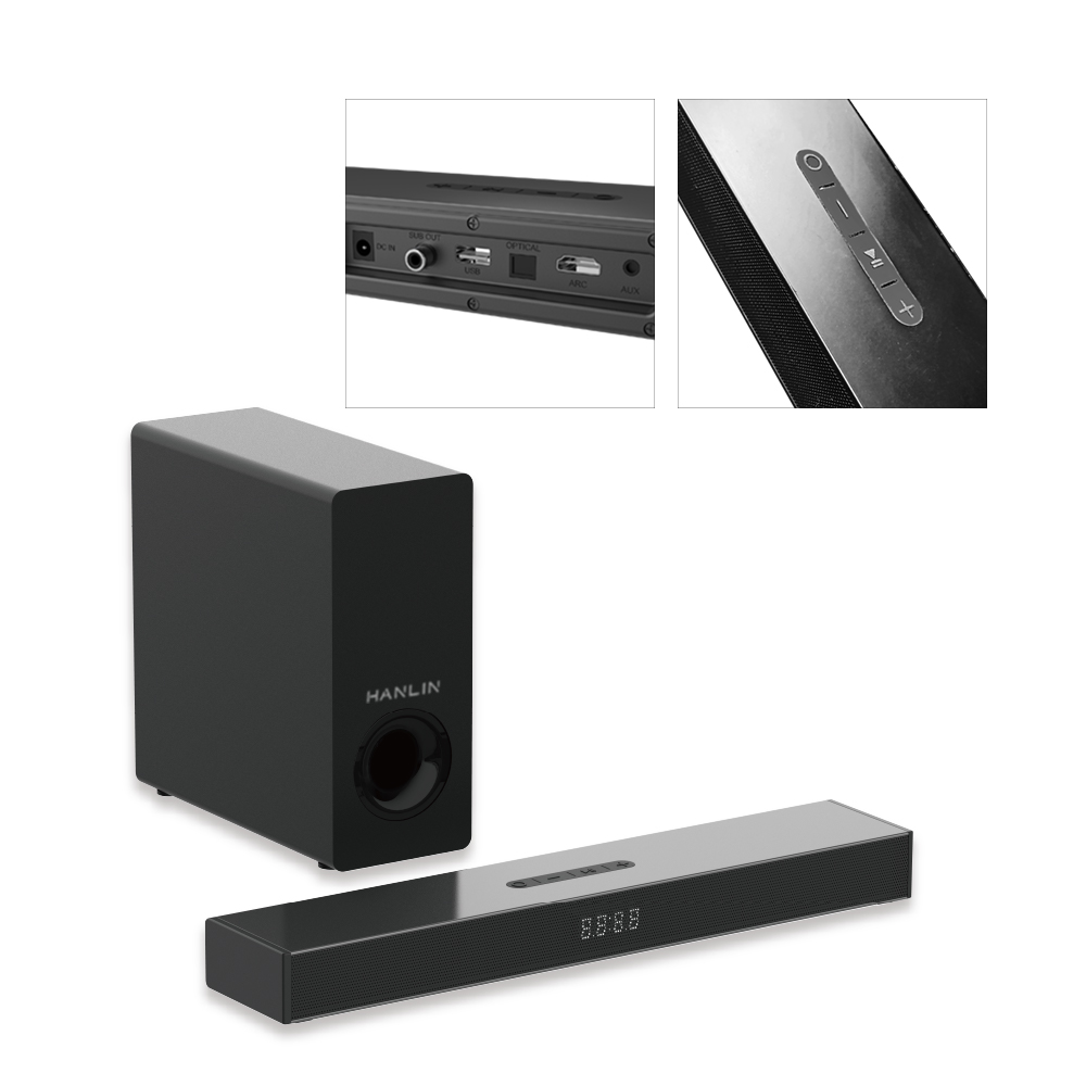 [HANLIN]-SB01 聲霸2.1聲道HIFi立體聲環景家庭劇院 無線 家庭劇院 音箱+重低音 SoundBar 聲霸 音響, , large