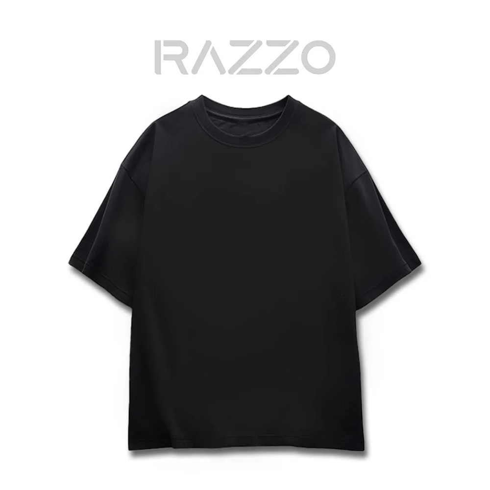【RAZZO】美國機能舒適防汙T(落肩款)-男(黑/XL), , large