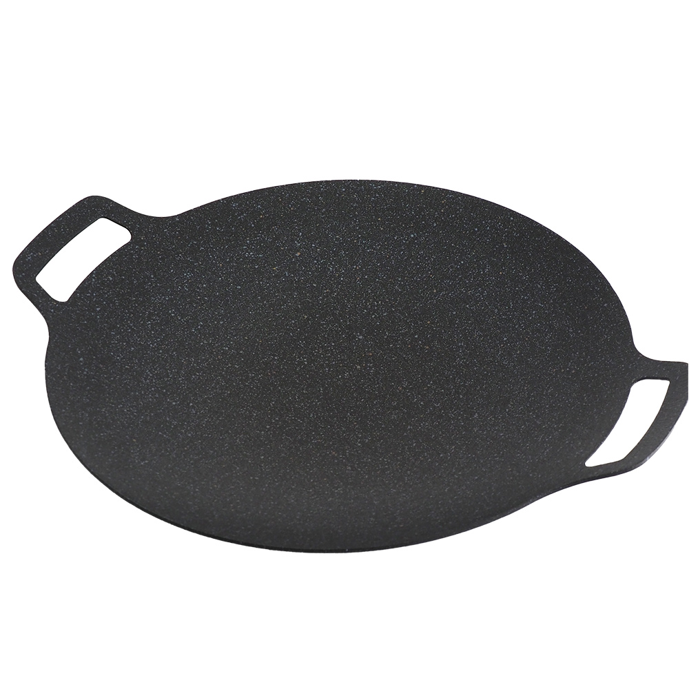韓國製大理石重力鑄造IH深型平底煎烤盤-38cm-1入, , large