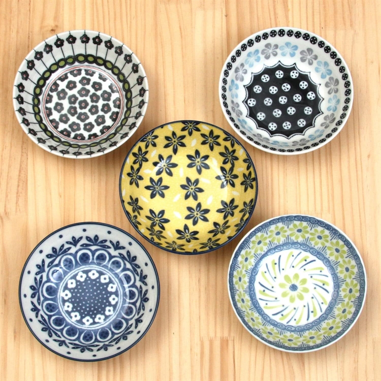 Nordic floral mini bowls (5-piece set), , large