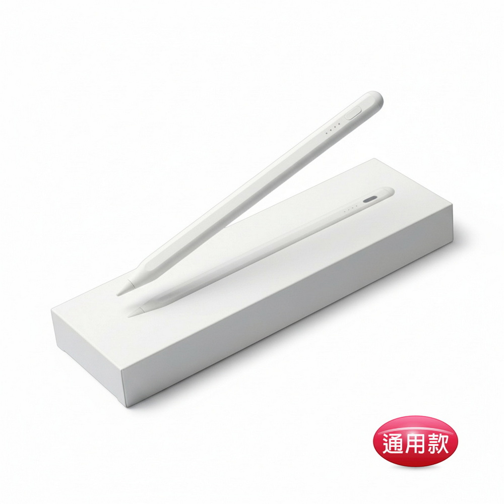 【UP54W銀光白】手機平板通用款 4段燈號電量顯示 主動式觸控筆, 白, large