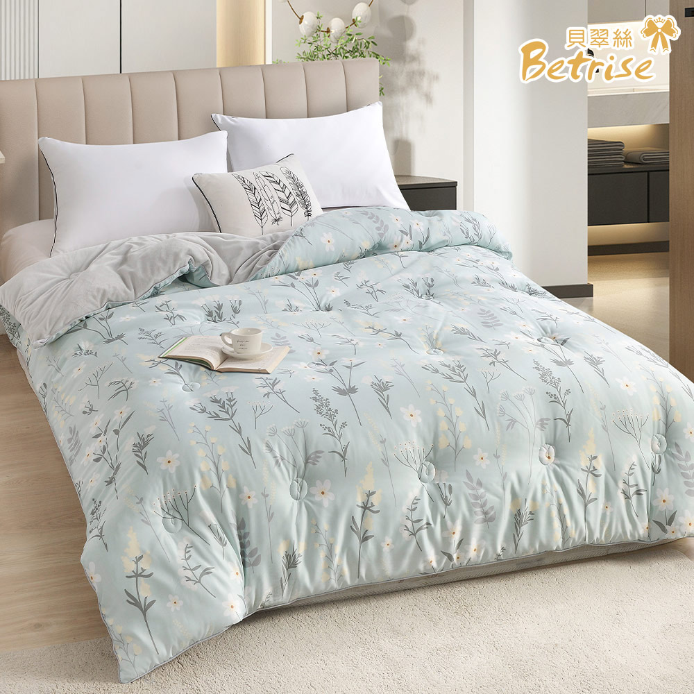 [LY SHIN BEDDING] Betrise Spring floral fragrance| Graphene Thermal Storage Antibacterial Tencel Skin Friendly Velvet Washable Warm Winter Quilt 180x210CM-Upgraded Thickened Version 3kg, , large