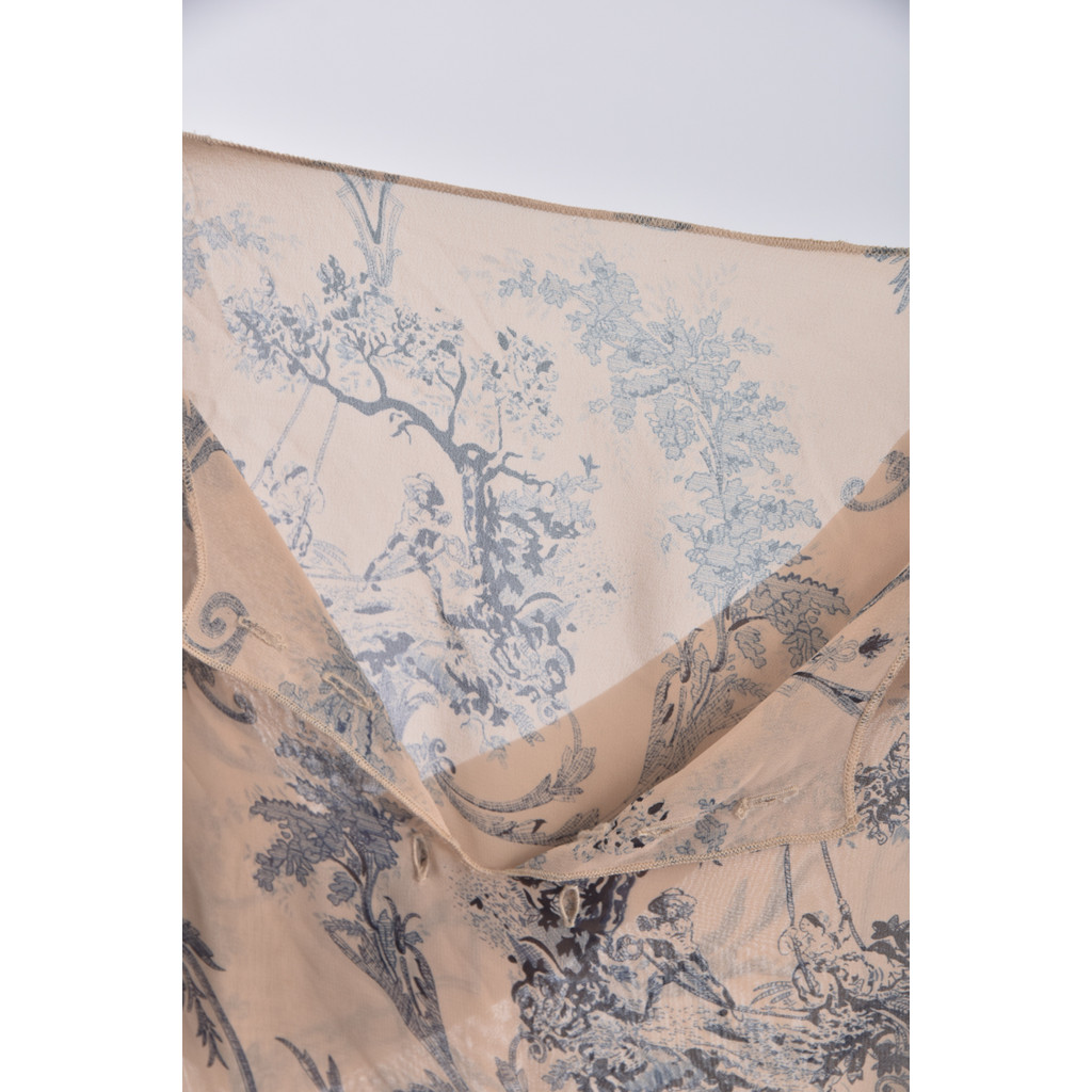 (XL) 紡紗花紋棕色長袖上衣二手衣, , large