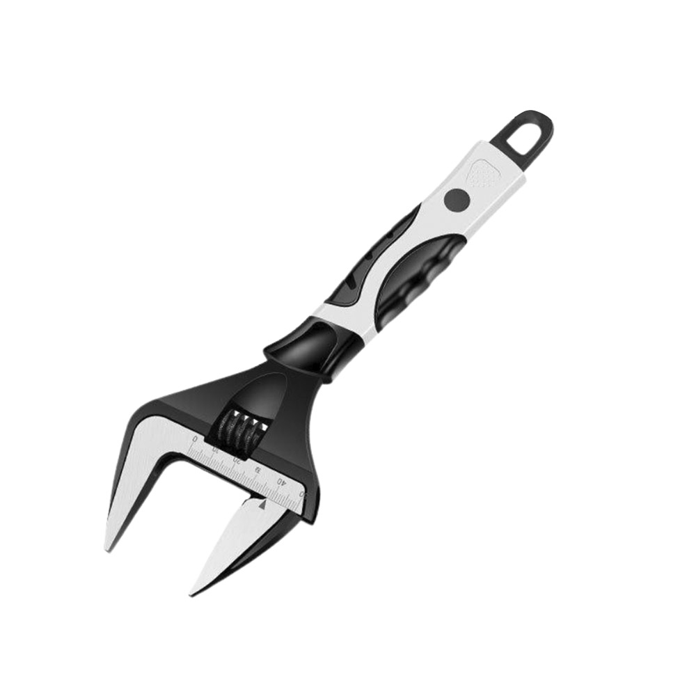 Precision 8-inch large opening adjustable wrench, , large