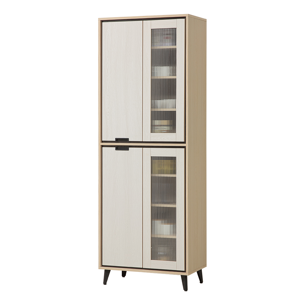 【唯熙傢俱】雷莎原木雙色2.3尺收納櫃