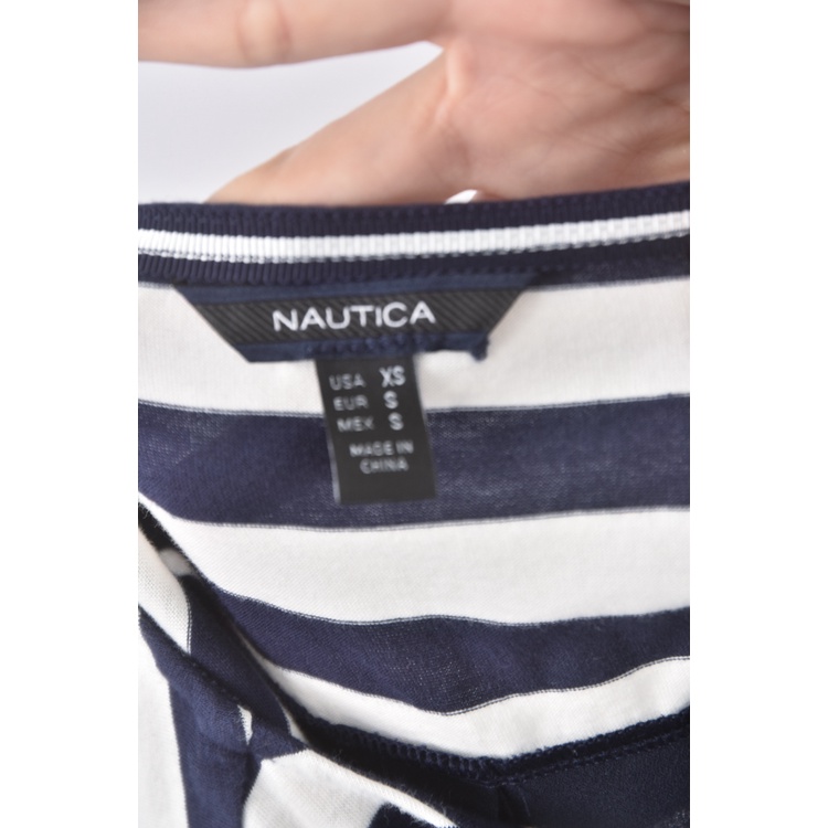 (S) nautica棉質純棉藍色長袖上衣二手衣, , large