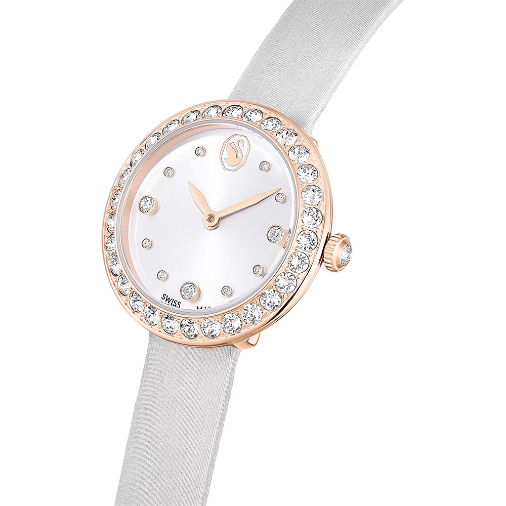 SWAROVSKI 施華洛世奇 Matrix Tennis 水晶錶圈手錶 女錶-30mm(5710105), , large