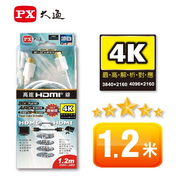 PX HDMI-1.2MW HDMI Video Cab, , large