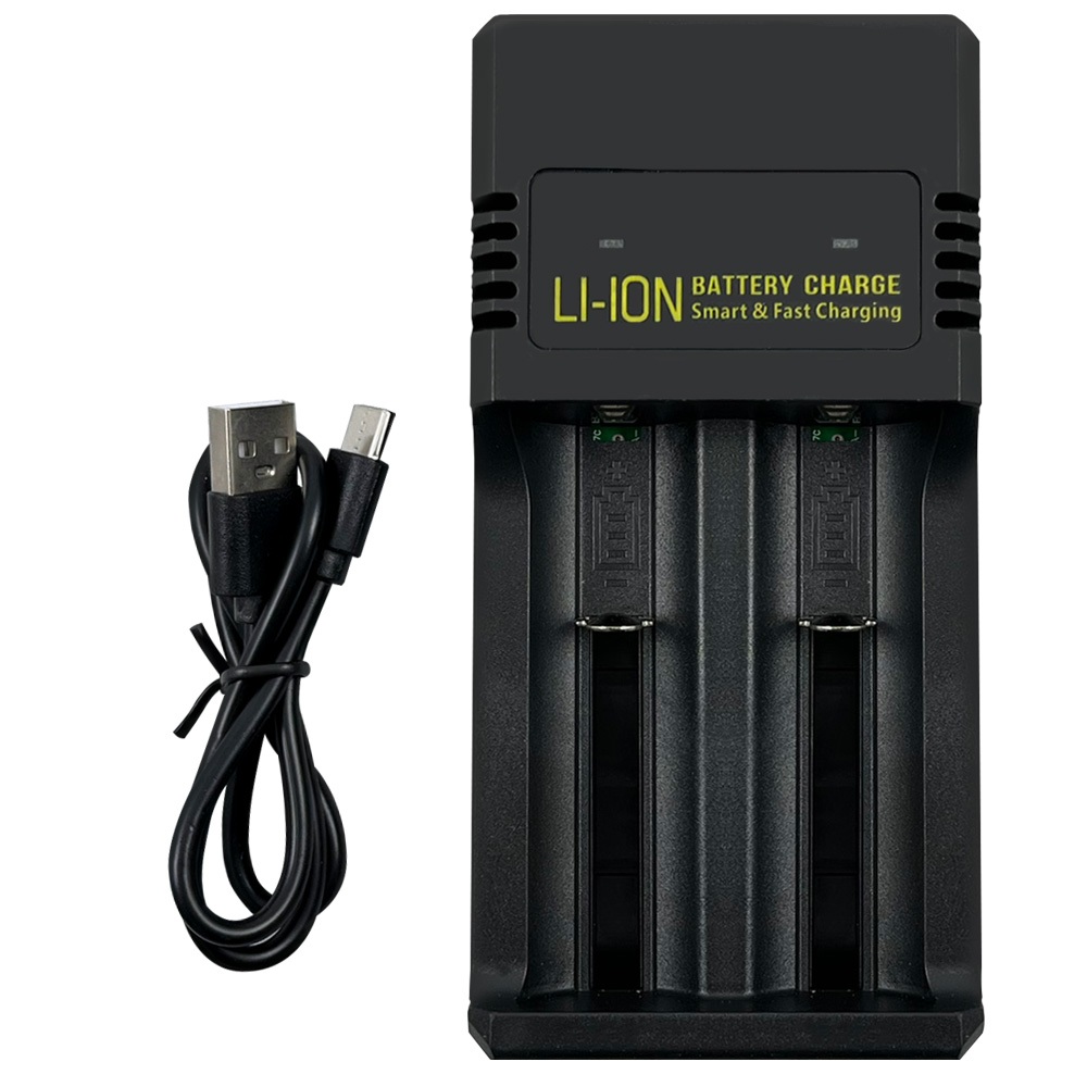 Practical brand PCA-009 Smart Dual Slot Lithium Battery Charger Overload Protection, Anti-Overheating, Anti-Short Circuit Applicable, , large