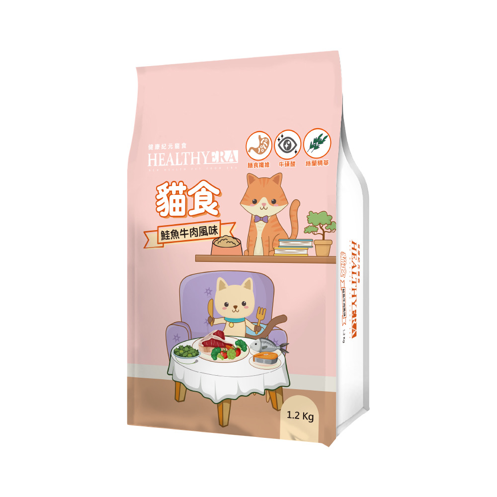 健康紀元貓食-鮭魚牛肉風味1.2Kg, , large
