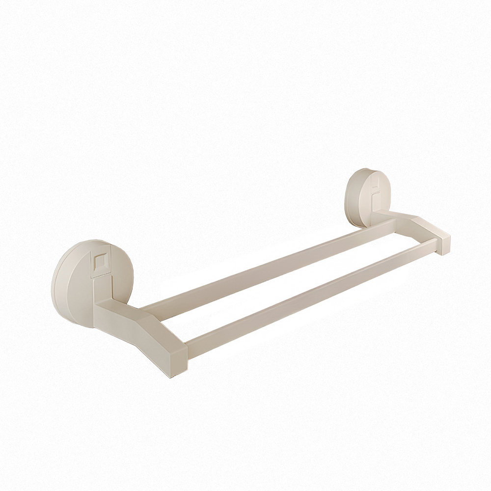 【上手家居】吸盤雙桿毛巾架-槍灰色(毛巾掛架/浴巾架/浴室毛巾架/毛巾桿), , large