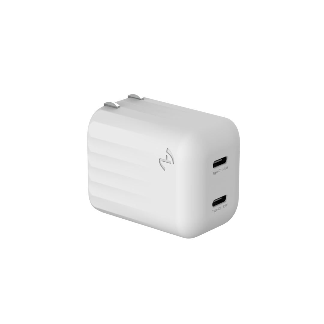 [OneMore Co., Ltd.] Allite Mini Go 45W 2C GaN Dual‑Port Fast Charger - Mist Gray , , large