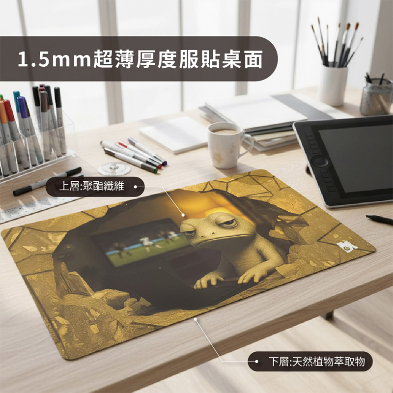 【Monster】 3D Scene Desk Mat (60x34cm) &ndash; White Duck, , large
